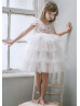 Sweet Ivory Airy Tulle Flower Girl Dress